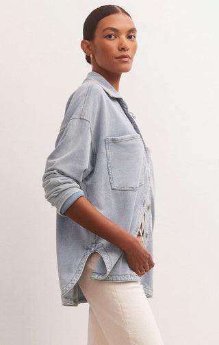 ALL DAY KNIT DENIM JACKET (WASHED DENIM) - Z SUPPLY