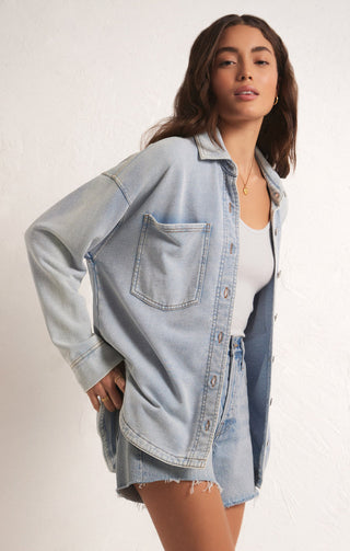 ALL DAY KNIT DENIM JACKET (WASHED DENIM) - Z SUPPLY