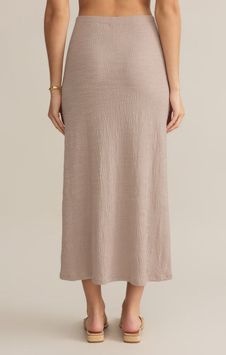 (LARGE) DELAVINE TEXTURED MIDI SKIRT (PARCHMENT) - Z SUPPLY