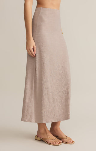 (LARGE) DELAVINE TEXTURED MIDI SKIRT (PARCHMENT) - Z SUPPLY