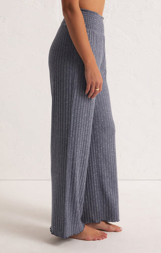 DAWN SMOCKED RIB PANT (DUSTY NAVY) - Z SUPPLY