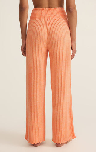 DAWN SMOCKED RIB PANT (MALIBU ORANGE) - Z SUPPLY