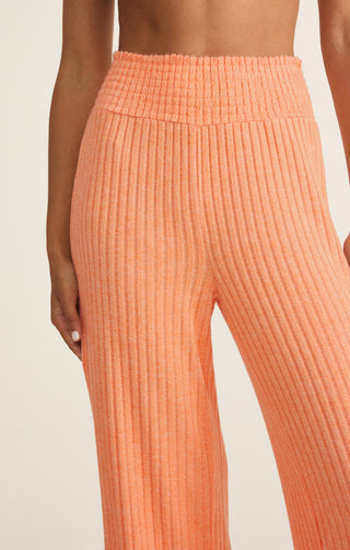 DAWN SMOCKED RIB PANT (MALIBU ORANGE) - Z SUPPLY