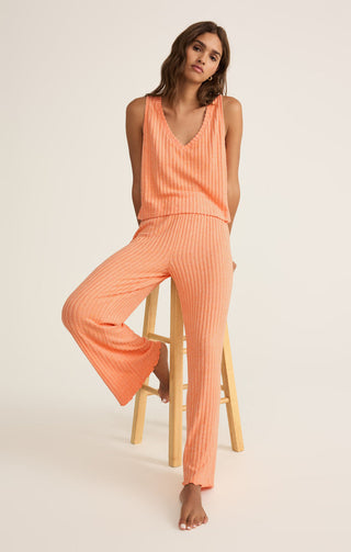 DAWN SMOCKED RIB PANT (MALIBU ORANGE) - Z SUPPLY