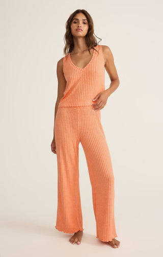 DAWN SMOCKED RIB PANT (MALIBU ORANGE) - Z SUPPLY