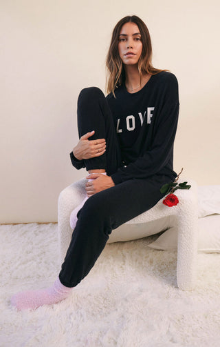 I HEART YOU JOGGER (BLACK) - Z SUPPLY