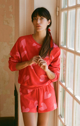 I'M YOURS PLUSH HEART LONG SLEEVE TOP (HOT STUFF) - Z SUPPLY