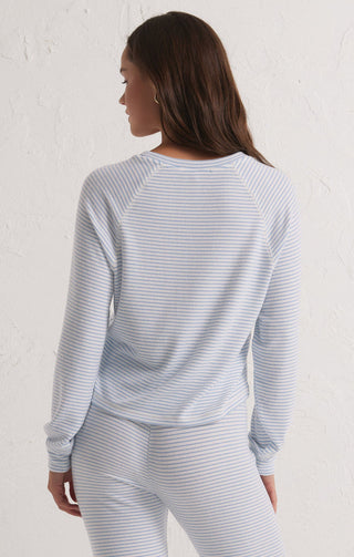 STAYING IN STRIPE LONG SLEEVE TOP (Blue Jay) - Z SUPPLY
