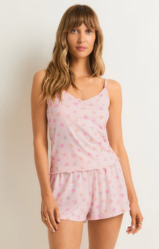 (MEDIUM) CANDY HEARTS CAMI (WHISPER PINK) - Z SUPPLY