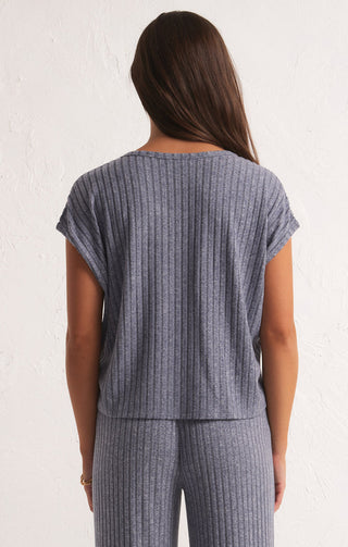 SHORELINE RIB TOP (DUSTY NAVY) - Z SUPPLY