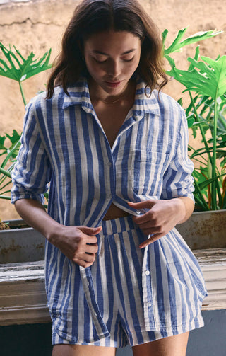 SATURDAYS STRIPE GAUZE SHIRT - Z SUPPLY