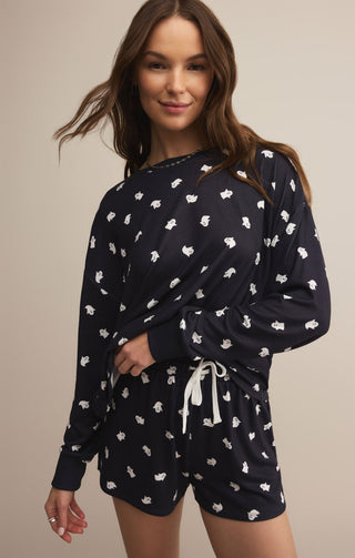 (MED + LARGE) REGAN GHOST LONG SLEEVE TOP - Z SUPPLY