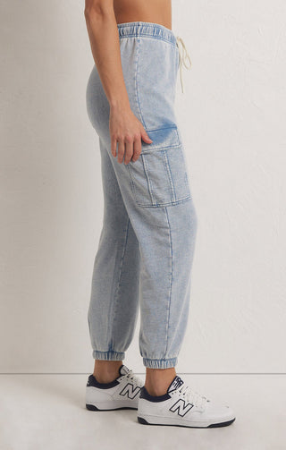TEMPO KNIT DENIM JOGGER (Washed Indigo) - Z SUPPLY