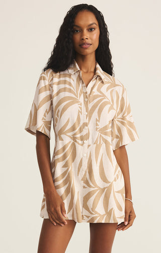 (XS + Medium) MARCEL TROPICAL PALM ROMPER - Z SUPPLY
