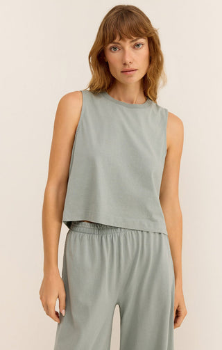 SLOANE JERSEY MUSCLE TANK (HARBOR GRAY) - Z SUPPLY