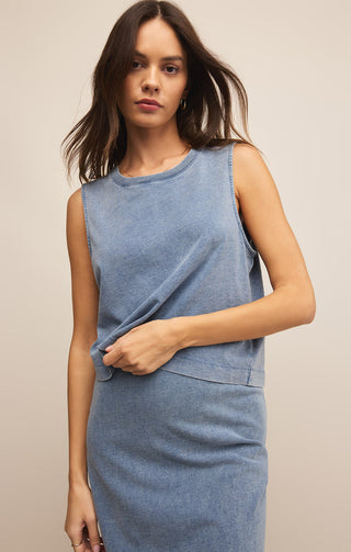 SLOANE MUSCLE TANK (MEDIUM INDIGO) - Z SUPPLY