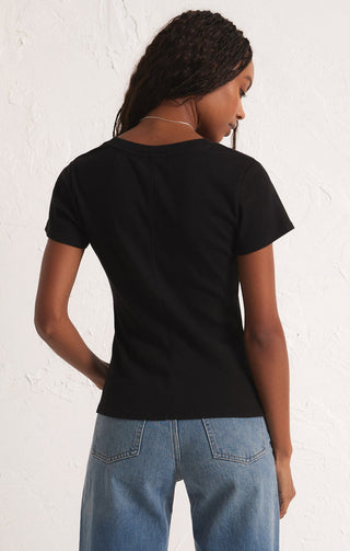 (LARGE) SIRENA SHORT SLEEVE TEE (BLACK) - Z SUPPLY