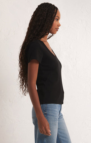 (LARGE) SIRENA SHORT SLEEVE TEE (BLACK) - Z SUPPLY