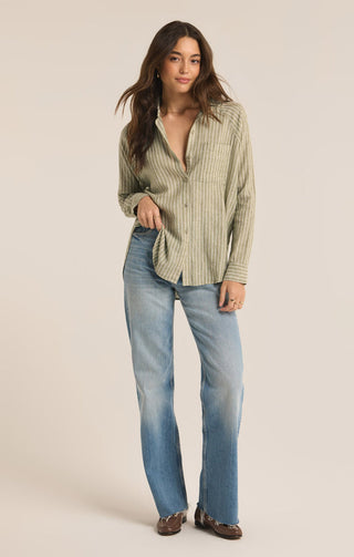 PERFECT LINEN STRIPE TOP (MEADOW) - Z SUPPLY