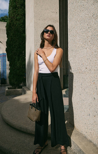 ISLA PUCKER KNIT PANT (BLACK) - Z SUPPLY