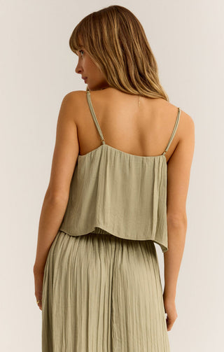 (MEDIUM) FIORE LUXE SHEEN CROPPED TANK (MEADOW) - Z SUPPLY