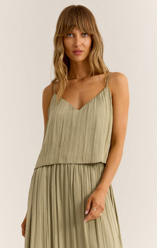 (MEDIUM) FIORE LUXE SHEEN CROPPED TANK (MEADOW) - Z SUPPLY