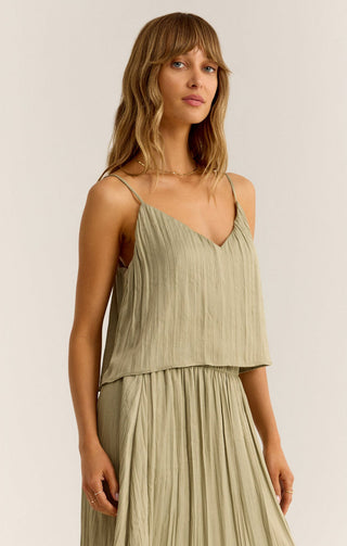 (MEDIUM) FIORE LUXE SHEEN CROPPED TANK (MEADOW) - Z SUPPLY