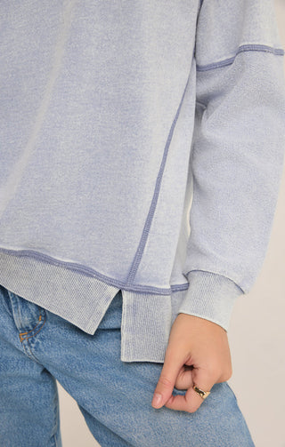 EASY V-NECK KNIT DENIM SWEATSHIRT - Z SUPPLY