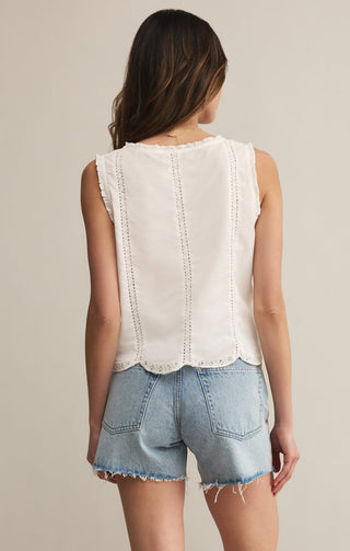 TOMI EMBROIDERED COTTON TANK  - Z SUPPLY