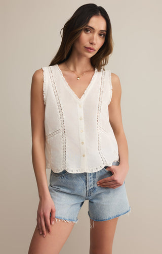 TOMI EMBROIDERED COTTON TANK  - Z SUPPLY