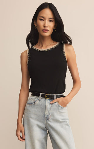 SOCIAL WHIPSTITCH TANK (BLACK) - Z SUPPLY