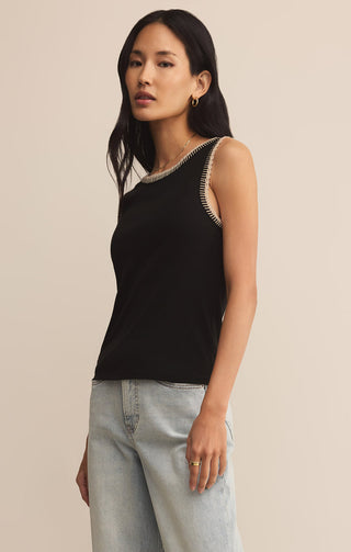 SOCIAL WHIPSTITCH TANK (BLACK) - Z SUPPLY