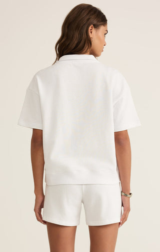 CLUB POLO SWEATSHIRT (WHITE) - Z SUPPLY