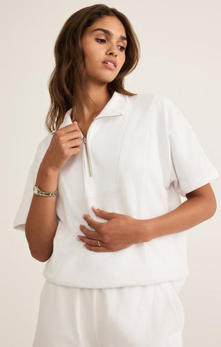 CLUB POLO SWEATSHIRT (WHITE) - Z SUPPLY