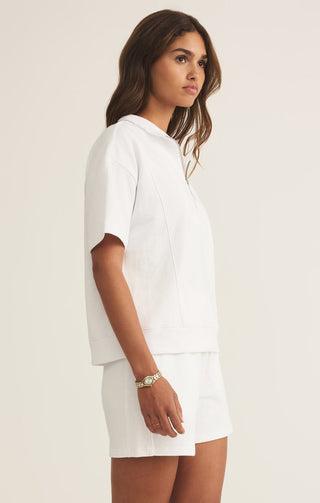 CLUB POLO SWEATSHIRT (WHITE) - Z SUPPLY