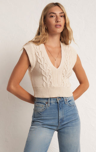 ROPED IN SWEATER VEST (SANDSTONE) - Z SUPPLY