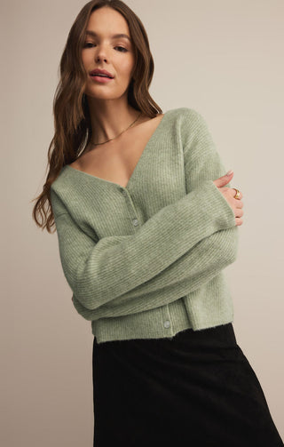 EMILE V-NECK CARDIGAN (BAY LEAF) - Z SUPPLY