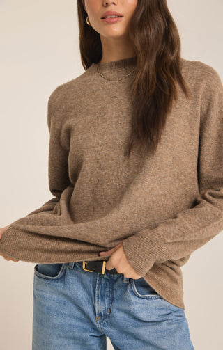 GIA CREW NECK SWEATER (CHAI) - Z SUPPLY
