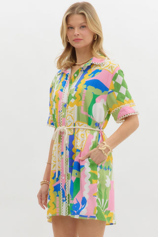(MEDIUM) Sippin’ in Santorini Dress
