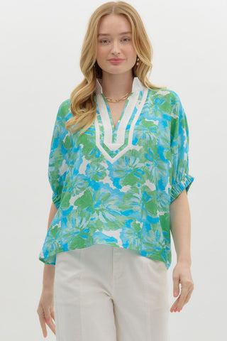 Sea Breeze Floral Tunic