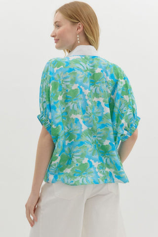 Sea Breeze Floral Tunic