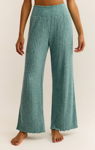 Dawn Smocked Rib Pant (Green Lagon) - Z Supply