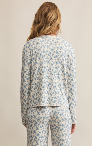 HOME TOWN DITSY LONG SLEEVE TOP - Z SUPPLY