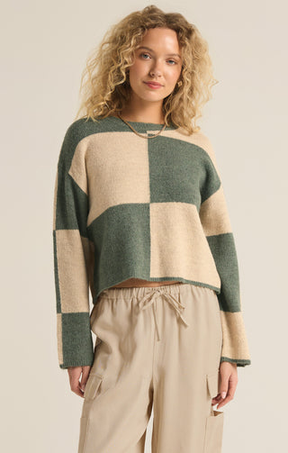 ROSI BLOCKED SWEATER (PALM GREEN) - Z SUPPLY