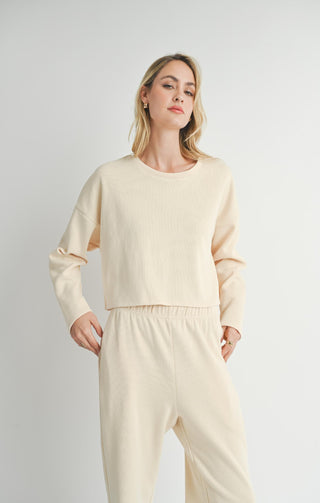 RELAXED STAY (CREAM) CREWNECK