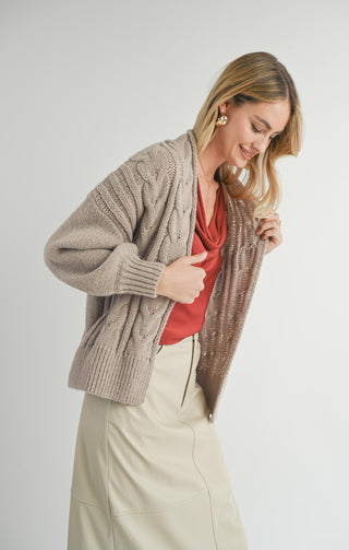 LORNA CHUNKY KNIT CARDIGAN