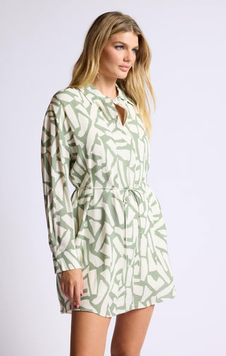 AL FRESCO SHIRT DRESS W SKINNY BELT