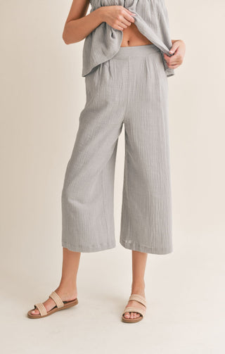 Bird Song Wide Leg Cropped Pants- Sadie & Sage