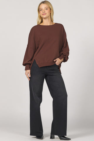 TRENTON CREW NECK OVERSIZED LONG SLEEVE