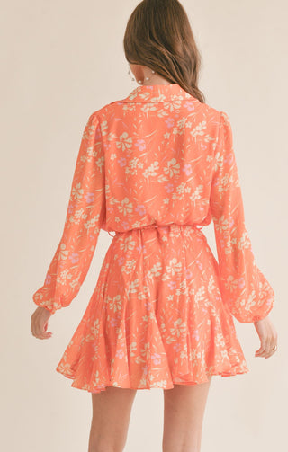AURORA FLARE SHIRT DRESS W/ BRAIDED TIE - Sage The Label